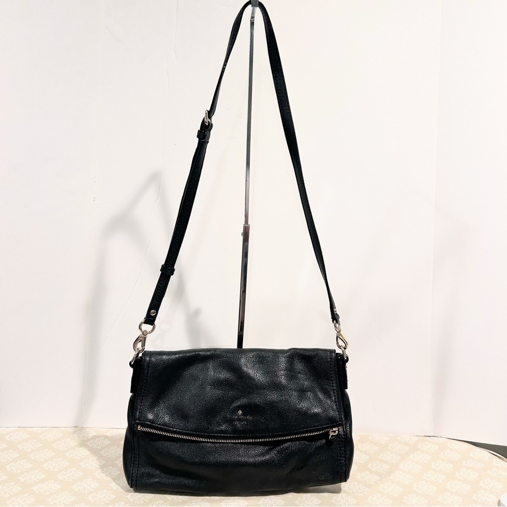 Kate Spade Black Pebbled Leather Clutch/Crossbody Bag